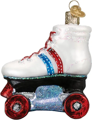 Miniatura 8 de Old World Christmas - Adorno de zapatilla de correr (vidrio soplado) para árbol de Navidad, decoración festiva artesanal, colección deportiva