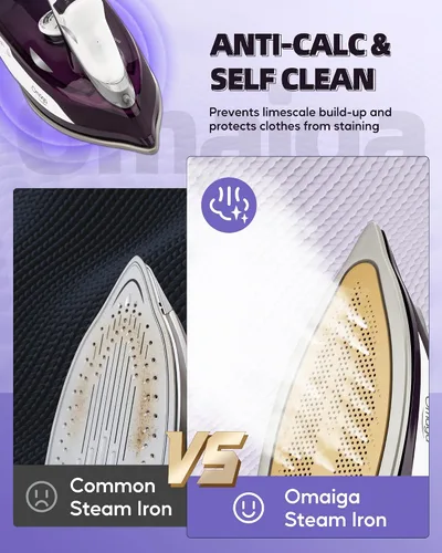 Miniatura 3 de OMAIGA Juego de plancha de vapor para el hogar, planchado eficiente, adecuado para todo tipo de prendas
