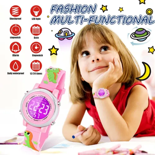 Miniatura 3 de Viposoon Kids Watches with Waterproof Alarm - Dinosaur Gifts for Boys Girls Age 3-10