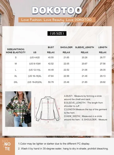 Miniatura 5 de Dokotoo - Camisa de pana abotonadas para mujer, diseño de manga larga, estilo novio, sobredimensionada
