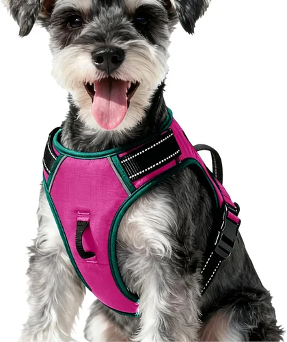 Miniatura 17 de Arnés para perro sin tirones, chaleco reflectante ajustable y acolchado para mascotas con asa de fácil control, fácil de llevar con nudo elegante