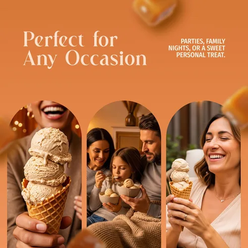 Miniatura 6 de Triple Scoop - Mezcla de helado de caramelo salado prémium para hacer helados. Simple, fácil, delicioso. De mezcla gourmet a máquina en 5 minutos