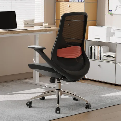 Miniatura 2 de BV Silla de oficina ergonómica, silla de escritorio ejecutiva con respaldo alto con reposabrazos 2D, soporte lumbar ajustable, silla de computadora