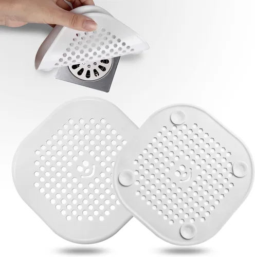 Miniatura 20 de Protector de silicona para cubrir drenaje de ducha, bañera, cocina, baño, recoge restos de cabello, paquete de 2, color negro
