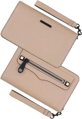 Miniatura 6 de Rebecca Minkoff Regan - Cartera universal de piel para iPhone Plus, color piel, Beige