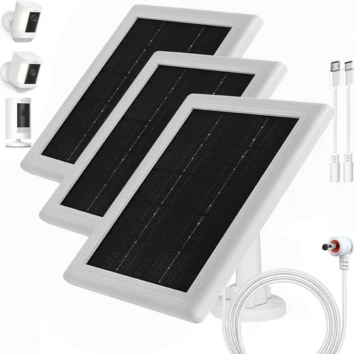 Miniatura 7 de Cargador de panel solar para cámara Ring, cargador solar 5V 3.5W compatible con batería de cámara Ring Stick Up Cam para vigilancia inalámbrica