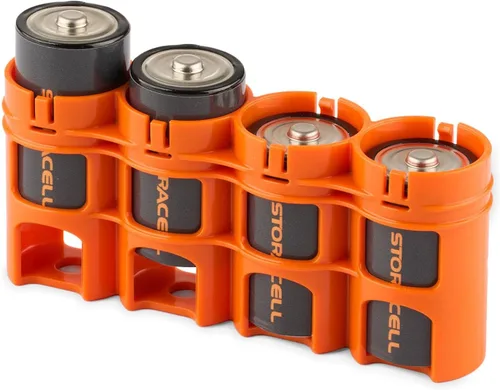 Miniatura 2 de Storacell by Powerpax SlimLine D Battery Caddy, Black, Holds 4 Batteries (Pack of 2)