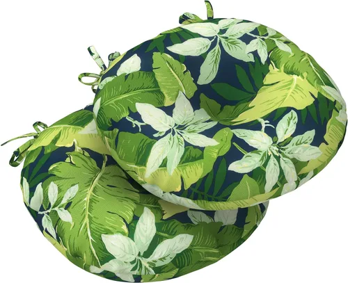 Miniatura 35 de LVTXIII Juego de 2 cojines para sillas de bistro para exteriores, 15 x 15 x 4 pulgadas, cojines de asiento redondos para sillas de patio, para todo