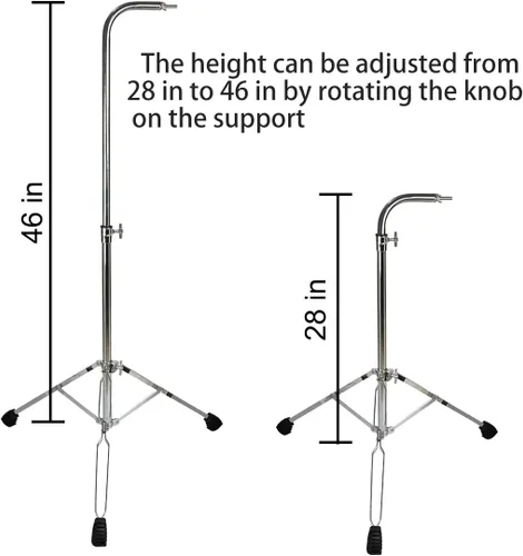 Miniatura 6 de ENNBOM Soporte de trípode de altura ajustable Soporte de montaje plegable para timbre de barra de percusión musical