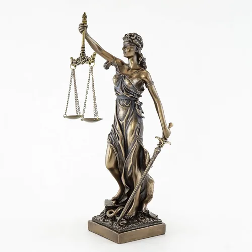 Miniatura 2 de Top Collection Estatua de La Justicia con acabado en bronce de 12.5 pulgadas