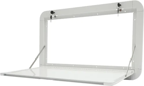 RV Caravan Picnic Mesa externa plegable de aluminio blanco montaje en pared colgante mesa de comedor plegable blanca mesa plegable para picnic