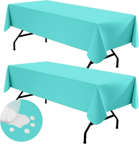 Miniatura 43 de homing - Mantel cuadrado de vinilo, mantel de plástico impermeable y a prueba de derrames con respaldo de franela, cubierta de mesa fácil de limpiar