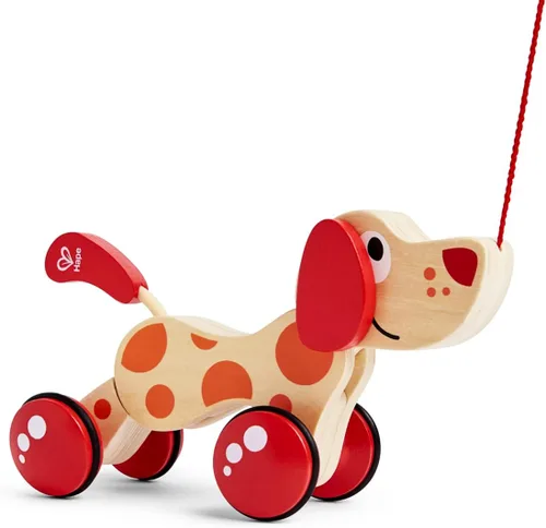 Hape Walk-A-Long Puppy Juguete de Arrastre de Madera