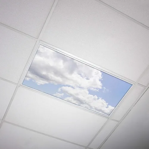 Miniatura 13 de Cubierta de luz fluorescente para luces de techo de aula, nubes rosadas, inserto de película retroiluminada de alta calidad 2 x 4
