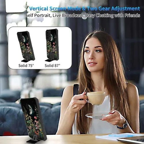 Miniatura 61 de Funda para Samsung Galaxy S22 Ultra 5G, Galaxy S22 Ultra con cubierta de cámara deslizante, funda resistente de doble capa con función atril Black