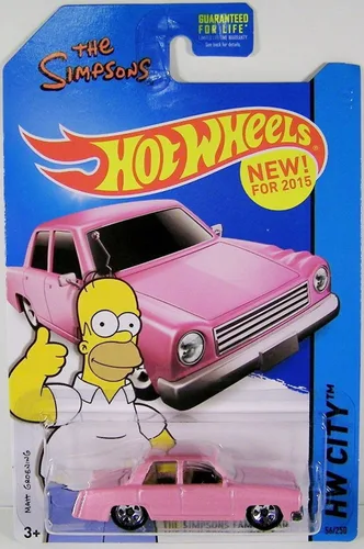 Miniatura 2 de Hot Wheels 2017 HW Protector de la familia de los Simpson auto 112/365, color rosa