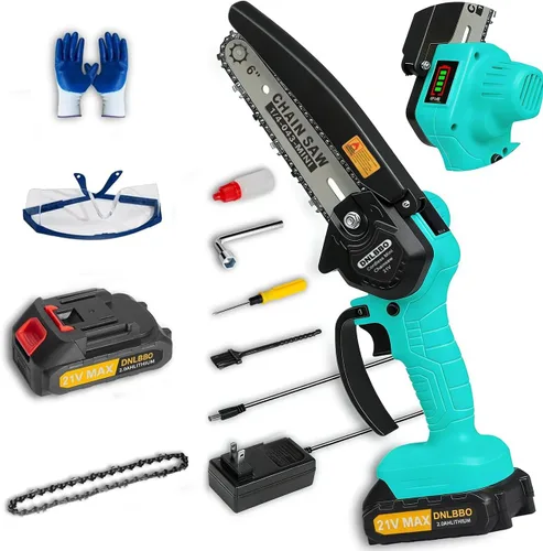 Miniatura 11 de Sierras de poste inalámbricas 2 en 1 para poda de árboles, mini motosierra de 1000 W sin escobillas de 8 pulgadas con baterías de 21 V 4.0 Ah