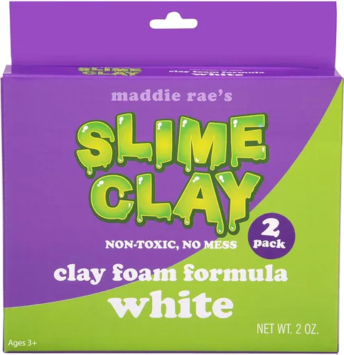 Miniatura 7 de SCS Direct Maddie Rae Slime Clay (paquete de 2) no tóxico, fórmula de espuma de arcilla sin desorden para efectos únicos de mantequilla cremosa, 2