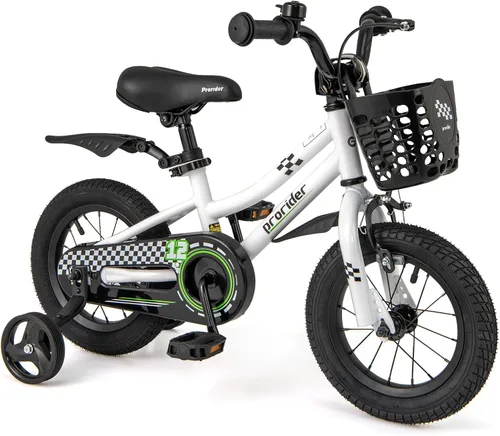 Miniatura 13 de COSTWAY Bicicleta para niños, 12, 14, 16, 18 pulgadas, para niños y niñas de 3 a 8 años, bicicleta para niños con ruedas de entrenamiento