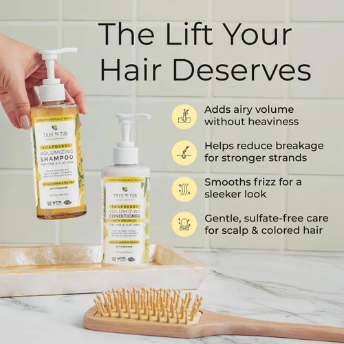 Miniatura 3 de Tree To Tub Biotin Champú y acondicionador – Champú y acondicionador suave para cabello fino, cuero cabelludo sensible, sin sulfato, champú