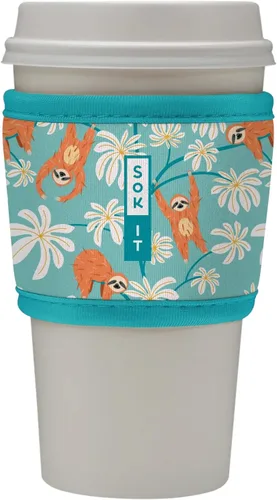 Miniatura 171 de Sok It HotSok Coffee & Tea - Funda de neopreno con aislamiento reutilizable (floral abstracto)
