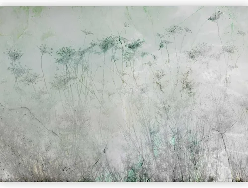 artgeist Mural de pared Flores abstractas 173 x 124 pulgadas, papel tapiz autoadhesivo removible de gran tamaño para decoración de pared, diseño de