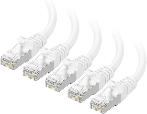 Miniatura 10 de Cable Matters Paquete de 5 cables Ethernet Cat 6A blindados cortos sin enganches de 10 Gbps, cable Cat 6A, cable Cat6A, cable Ethernet, negro