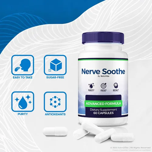 Miniatura 5 de NerveSoothe - Suplemento de salud nerviosa prémium con ingredientes naturales, alivio nervioso para mayor comodidad, función de señal y cuidado