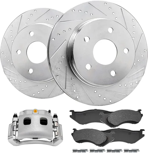 Miniatura 19 de Detroit Axle - Rotores de freno para Ford Mustang 2015, 2016, 2017, 2018, 2019, 2020, 2021, 2022, 2023, repuesto de rotores de freno de disco