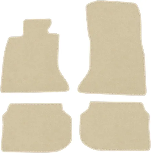 IKON MOTORSPORTS, tapetes para piso compatibles con BMW F10 Serie 5 Sedán de 4 puertas, 2011-2016, ajuste de fábrica, color beige, de nailon, para