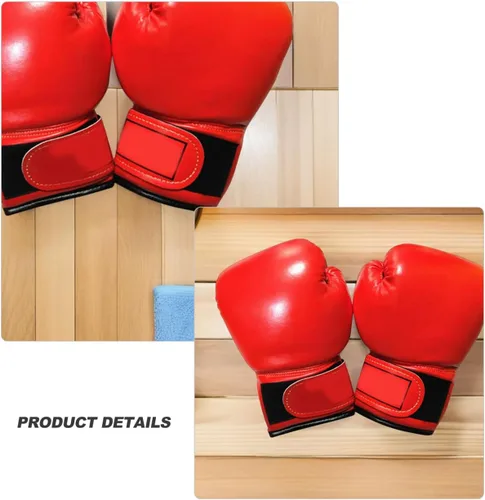 Miniatura 8 de Guantes de boxeo Garneck de 6oz para niños, guantes para saco pesado rojo, guantes para niños, guantes de boxeo para niños, guantes de boxeo