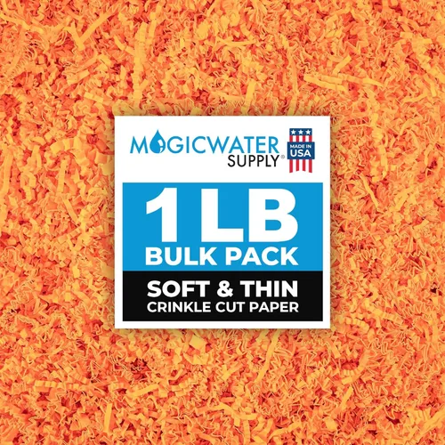 Miniatura 10 de MagicWater Supply - 1 libra - Kraft - Relleno de papel de corte arrugado suave y fino, ideal para envolver regalos, relleno de cestas, cumpleaños