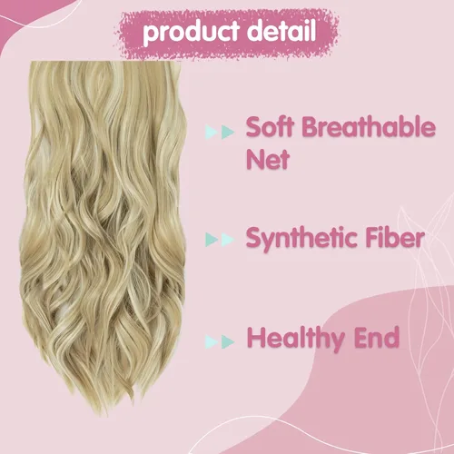 Miniatura 4 de S-noilite 4 extensiones de cabello con clip 2023 mejorado para cabeza completa, extensiones de cabello sintético grueso de doble trama, extensiones