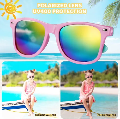 Miniatura 4 de SCIONE Paquete de 24 lentes de sol para niños, regalos de fiesta de cumpleaños, graduación, fiesta de playa, piscina, regalos de San Valentín
