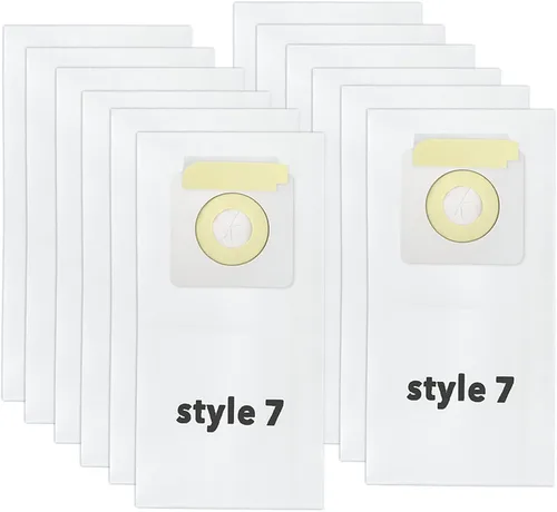 Paquete de 12 bolsas de vacío de repuesto, estilo 7, bolsa de papel, compatible con PowerForce Uprights Aspiradoras 3537 3522 35221 35223 35224