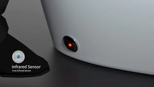 Miniatura 3 de EUROTO Inodoro de bidé inteligente, 1.28 GPF doble descarga, apertura y cierre automático, descarga automática, sensor de pie, asiento