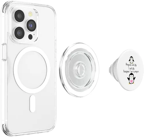 Miniatura 4 de Penguin Can't Fly I Can't Fly Therefore I Am A Penguin Lover PopSockets MagSafe PopGrip para iPhone