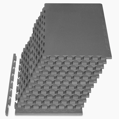 Miniatura 12 de ProsourceFit Tapete de Ejercicio Extra Grueso Tipo Rompecabezas de 1", Baldosas de Espuma EVA Entrelazadas para Protección, Suelo de Entrenamiento