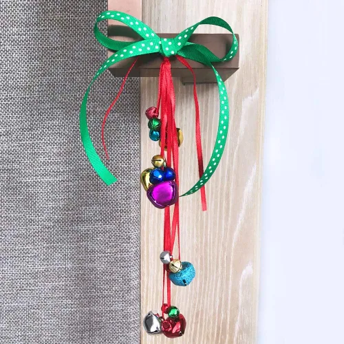 Miniatura 6 de Winlyn Juego de 475 coronas de cascabel de Navidad, adornos para árbol de Navidad, kit de manualidades, tallos de felpilla metálica, pompones