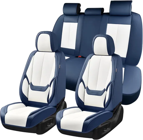 Miniatura 106 de Coverado Juego completo de fundas de asiento de automóvil, fundas de asiento para automóviles, fundas de asiento de coche beige para asientos