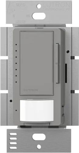 Miniatura 8 de Lutron Maestro LED+ Sensor de atenuación y vacante, un solo polo y multiubicación, MSCL-VP153M-BI, galleta