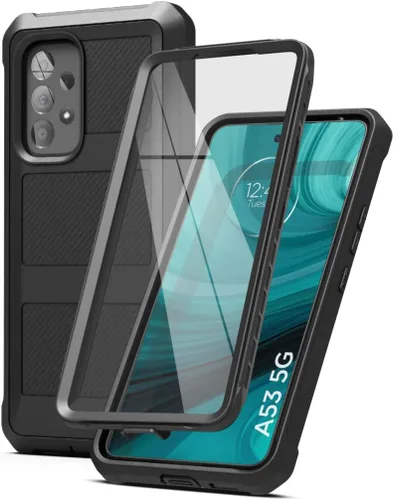 Miniatura 3 de ENCASED Falcon Armor - Carcasa para Samsung Galaxy A53 5G con protector de pantalla integrado (negro)