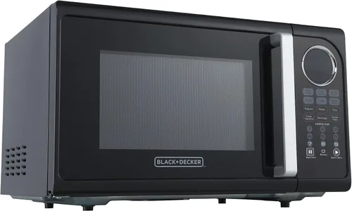 Miniatura 8 de BLACK+DECKER Horno de microondas compacto de encimera de 700 vatios de 0.7 pies cúbicos con iluminación LED, bloqueo para niños Negro