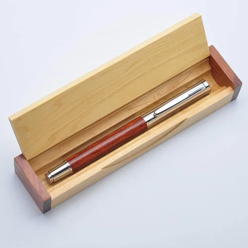Miniatura 7 de LACHIEVA LUX Juego de bolígrafos clásicos de palisandro – Bolígrafo de madera fina con repuesto Schneider alemán, herramienta de escritura de lujo