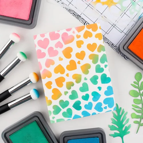 Miniatura 9 de Briartw Paquete de 20 aplicadores de esponja, mini punteros de papel para hacer tarjetas, herramientas de manualidades para mezclar tarjetas
