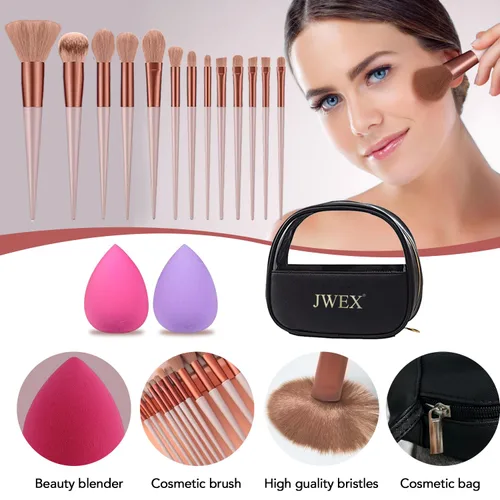 Miniatura 7 de Kit completo de maquillaje de 34 piezas todo en uno para mujeres, incluye paleta de sombras de ojos, barra de contorno, jabón para cejas, juego
