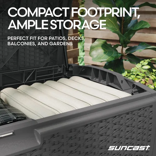 Miniatura 6 de Suncast DBW9936P - Cajón extra grande para terrazas de color gris oscuro