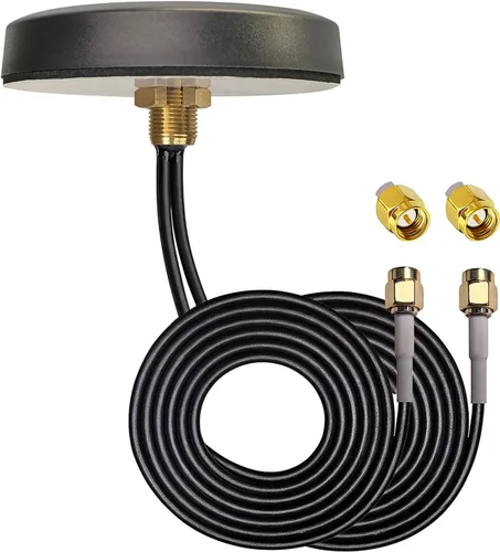 Antena mimo SMA para exteriores de 3.2 pulgadas de diámetro de 6.5 pies 4G LTE, compatible con estación de carga de enrutador, telemetría, máquinas
