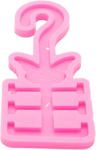 Miniatura 2 de Molde de resina de silicona brillante brillante para colgar el coche, diseño de mariposa, molde de silicona para hacer resina epoxi, fabricación