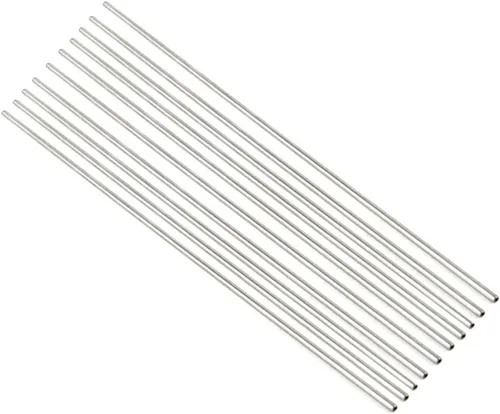 Tubo recto de acero inoxidable 304 OD 0.012 in x 0.004 in ID, longitud 9.843 in tubo capilar de acero inoxidable